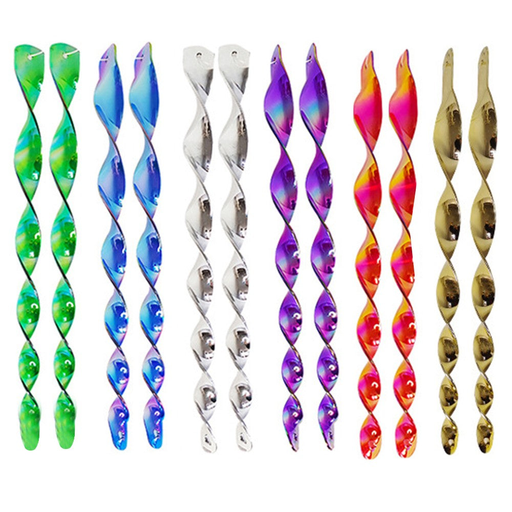 24Pcs Reflective Bird Repellent Bird Scare Rods Garden Hanging Decor Mixer Color