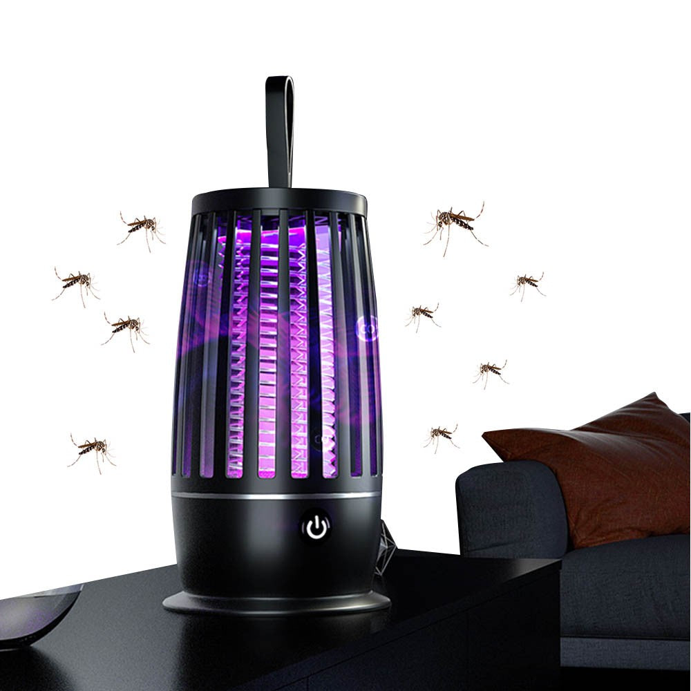 Electric Mosquito Killer Lamp Night Light USB Mosquito Trap Zapper Catcher Black