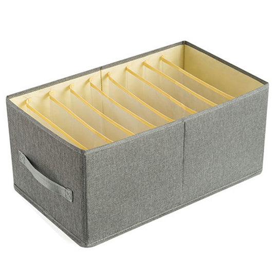 1Pc 9 Grids Storage Bag Clothes Jeans Pants Drawer Organizer Wardrobe Boxes