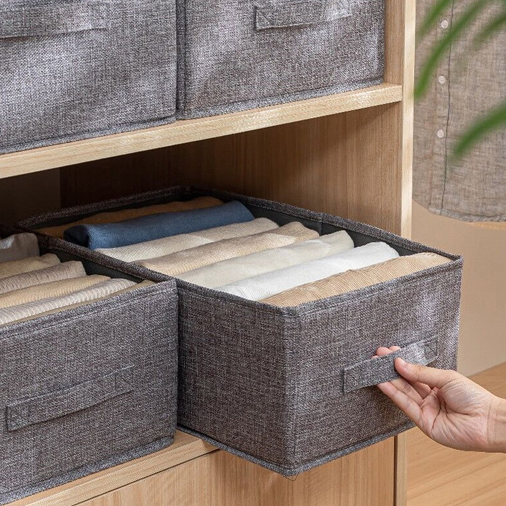 1Pc 9 Grids Storage Bag Clothes Jeans Pants Drawer Organizer Wardrobe Boxes