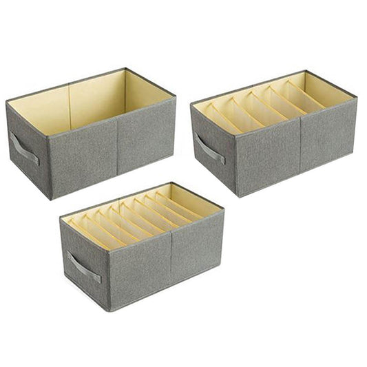3Pcs Clothes Storage Jeans Pants Drawer Bags Wardrobe Organizers