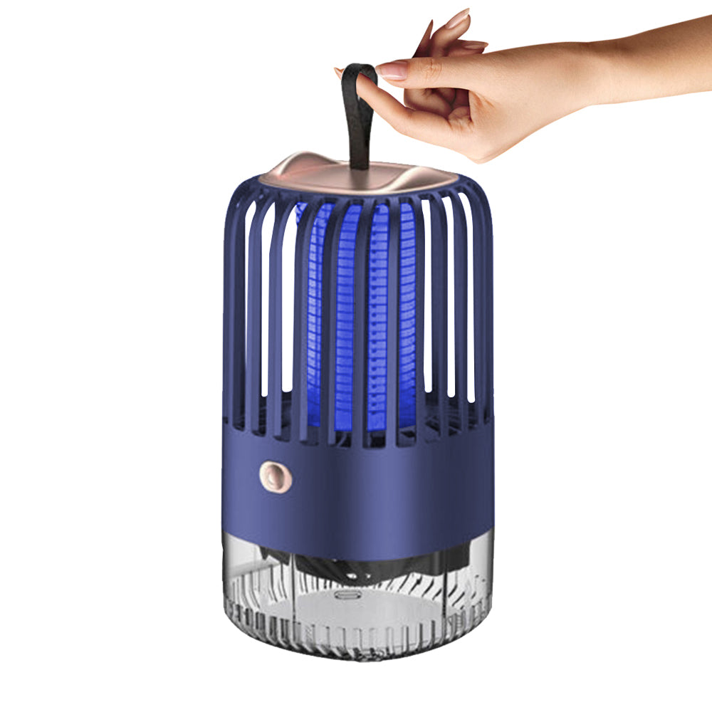 USB Rechargeable Electric Mosquito Killer Lamp Mosquito Zapper Trap Blue