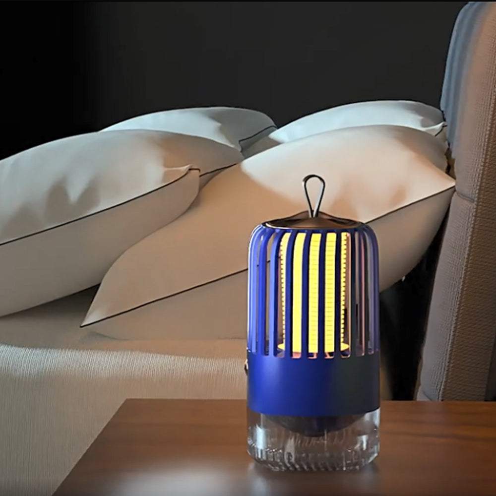 USB Rechargeable Electric Mosquito Killer Lamp Mosquito Zapper Trap Blue
