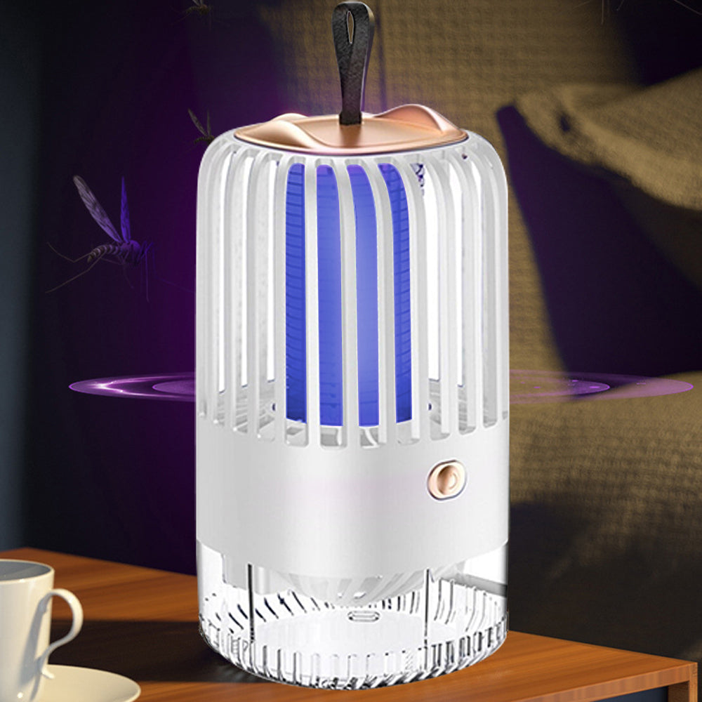 USB Rechargeable Electric Mosquito Killer Lamp Mosquito Zapper Trap White