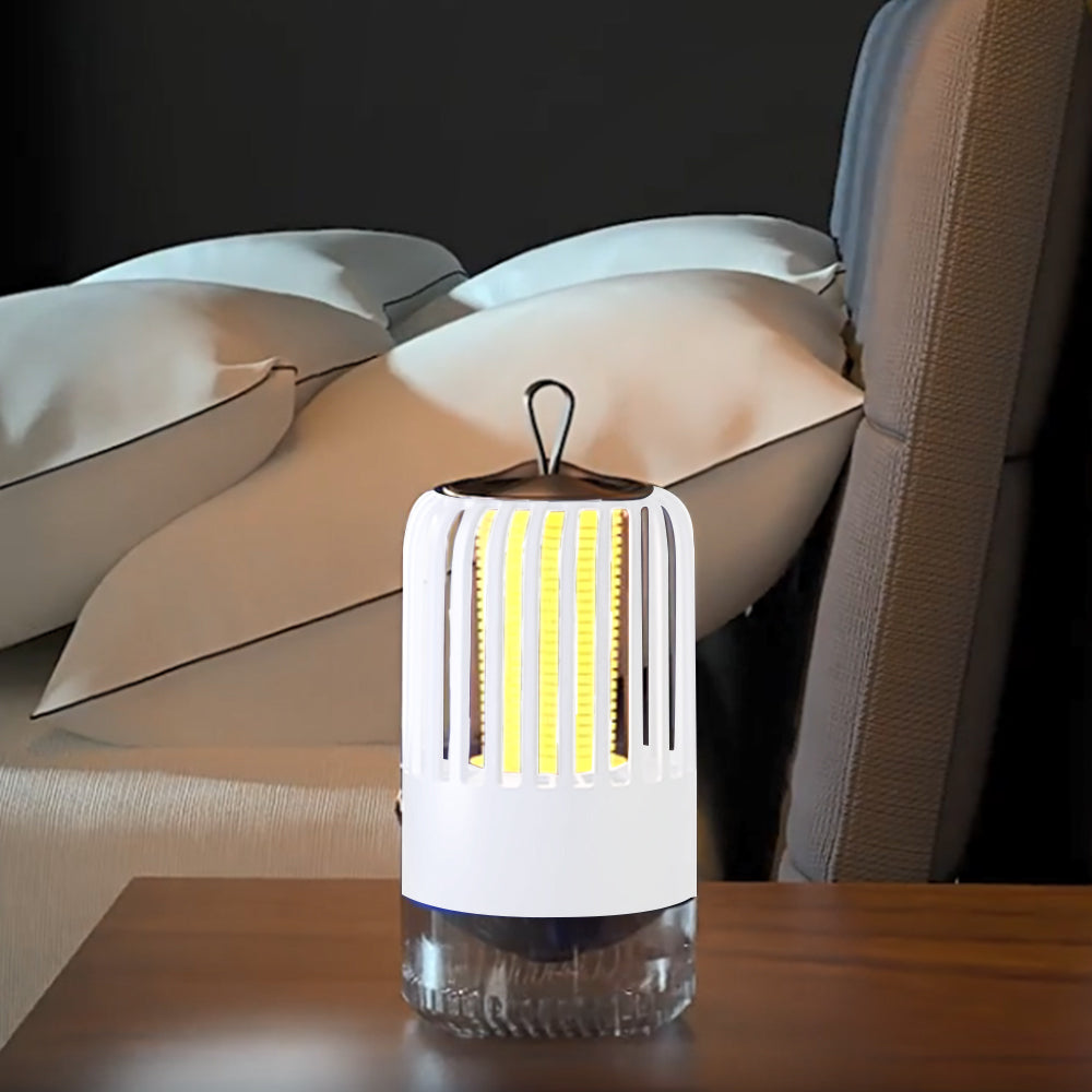 USB Rechargeable Electric Mosquito Killer Lamp Mosquito Zapper Trap White