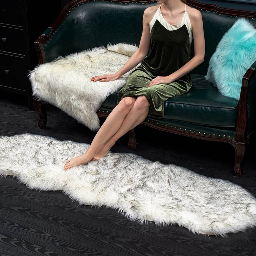 120x60cm Faux Fur Shaggy Area Rug Floor Mat Living Room Mat Bedroom Decor