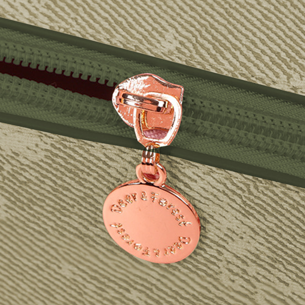 Tie Dye PU Leather Makeup Bag Travel Toiletry Bag Green