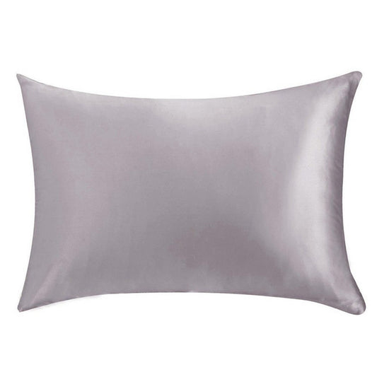 1Pc 48x74cm Both Sides 100% Mulberry Silk Pillowcase with Hidden Zipper Grey