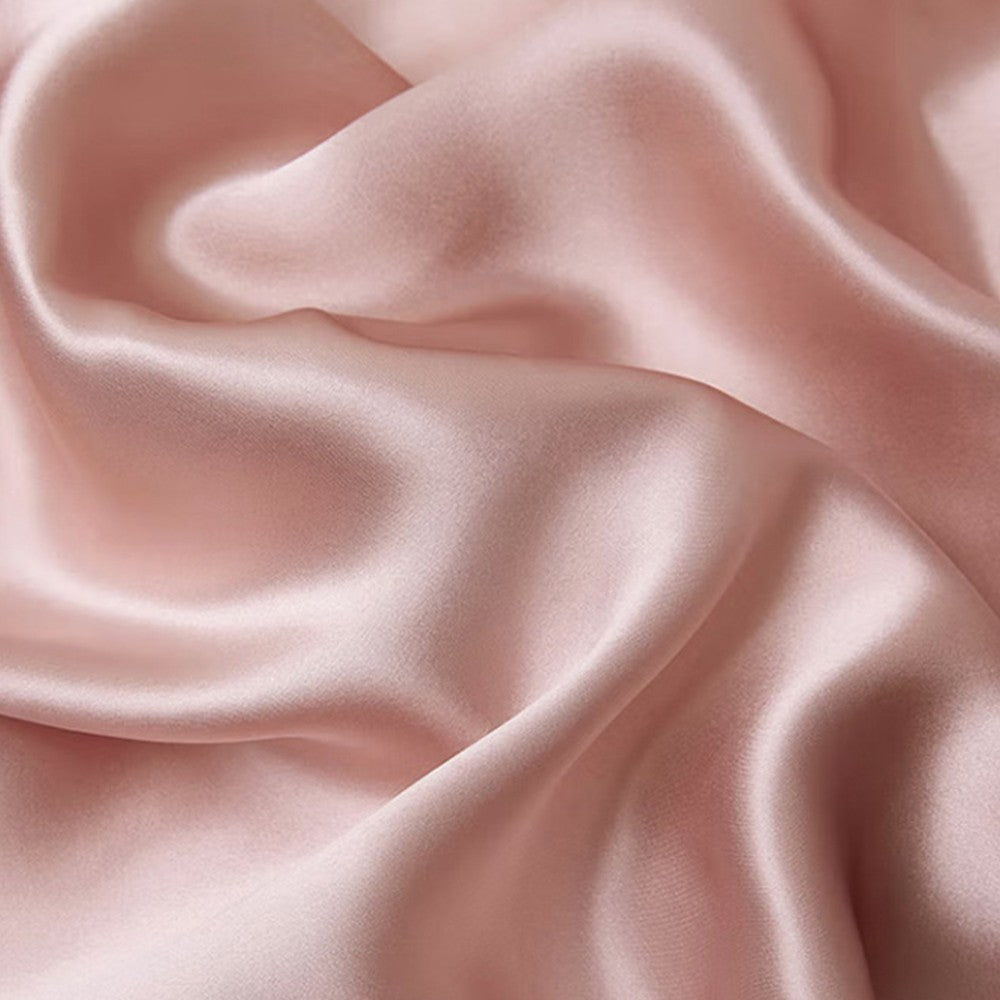 2Pcs 48x74cm Both Sides 100% Mulberry Silk Pillowcase with Hidden Zipper Pink