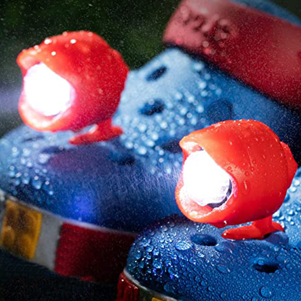 2Pcs Croc Headlights Clogs Light Charms 3 Lighting Modes Shoes Lights Red