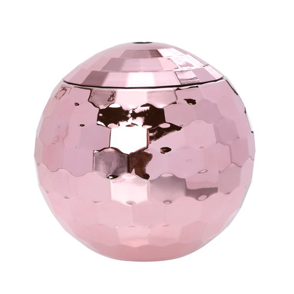 2 X Disco Ball Drink Tumbler Cocktail Cup Wine Glass Mug with Straw Pink