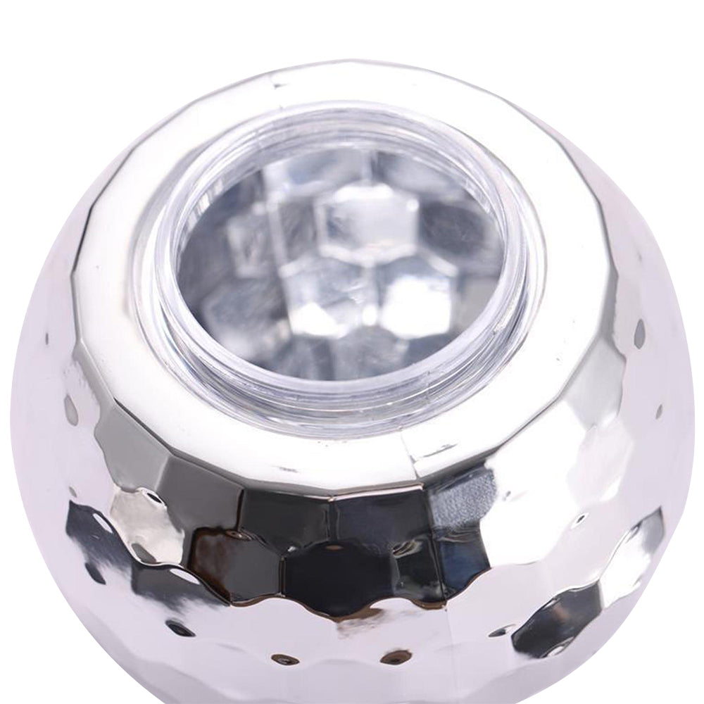 2 X Disco Ball Drink Tumbler Cocktail Cup Wine Glass Mug with Straw Silver