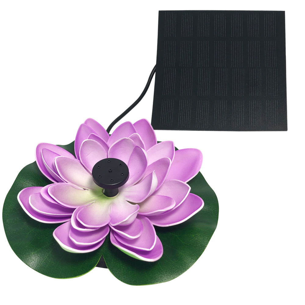 Floating Solar Fountain Pump Lotus Leaf Water Pump Purple