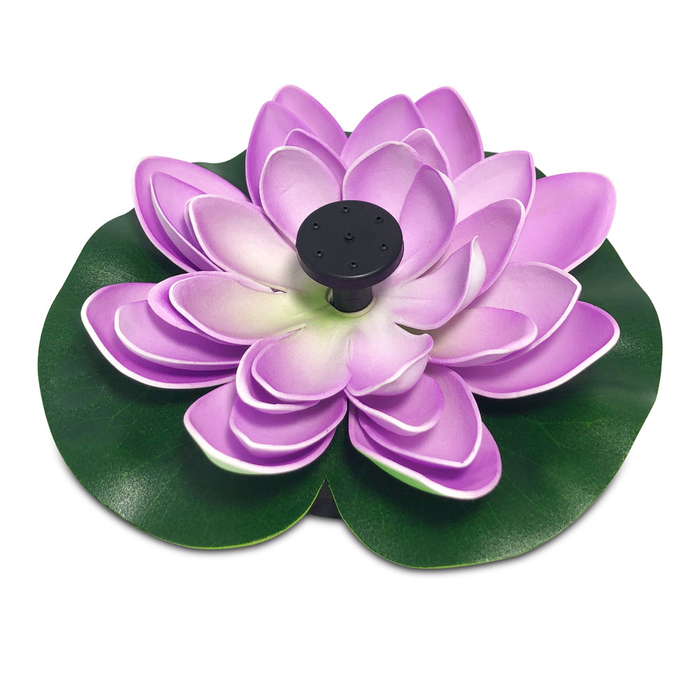Floating Solar Fountain Pump Lotus Leaf Water Pump Purple