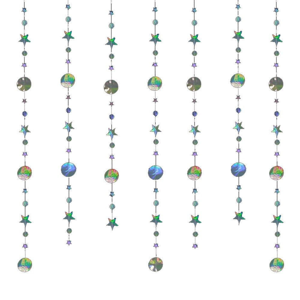 4 Meters Round Sequin Hanging Streamer Banner Garland Decor Party Supplies