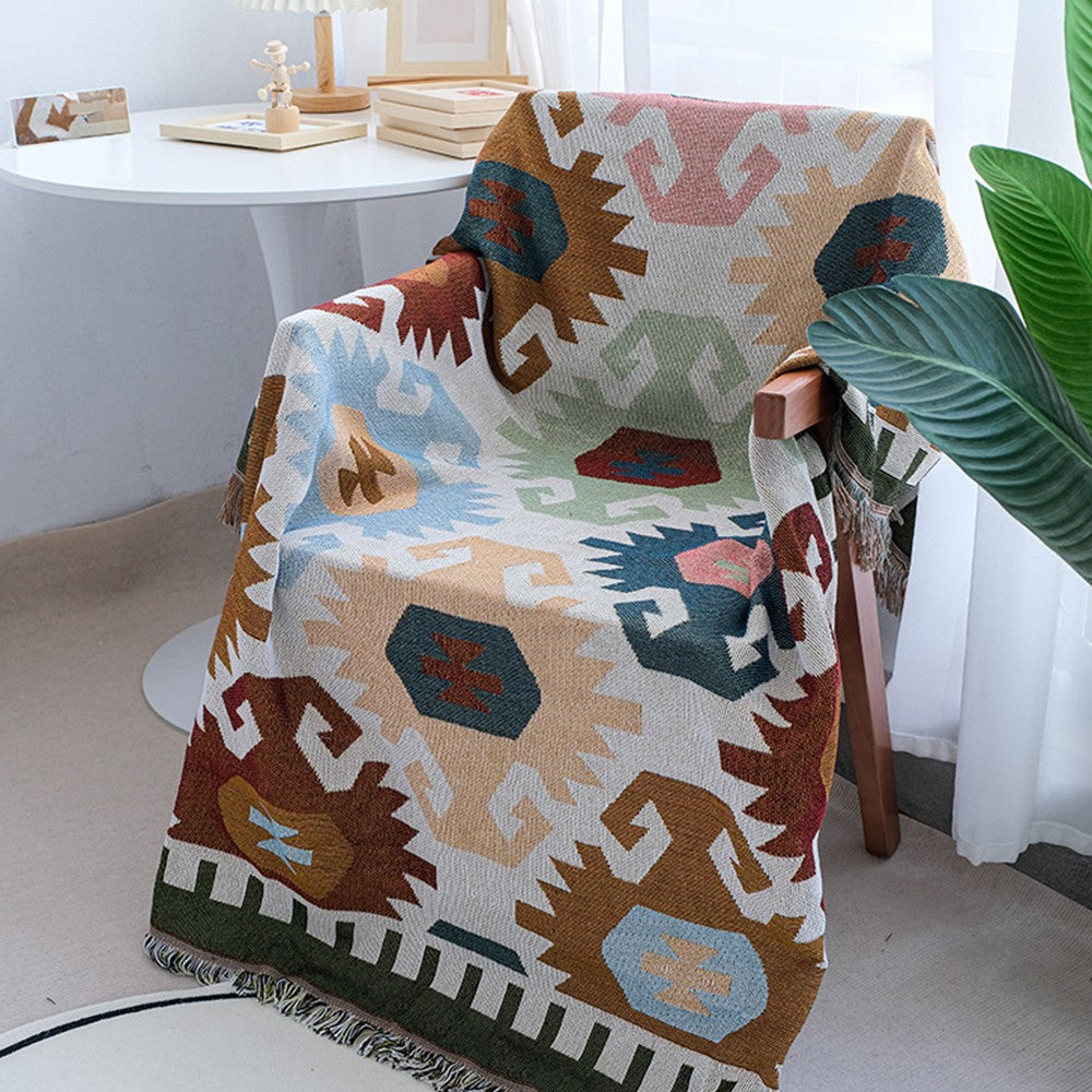 90x180cm Boho Camping Throw Blanket Beach Picnic Mat Sofa Towel Cover Colorful