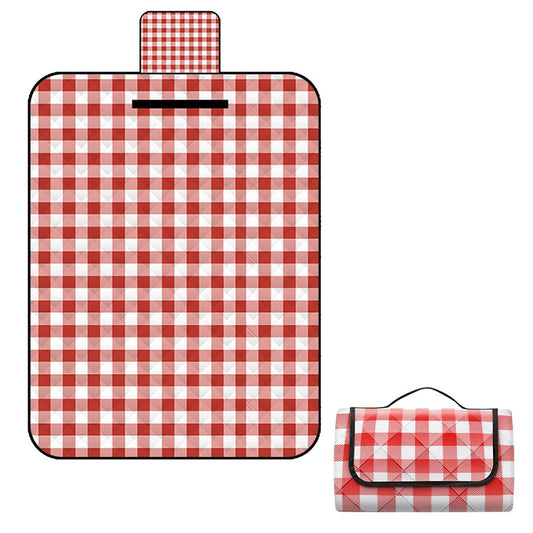 150x200cm Foldable Picnic Mat Water Resistant Beach Camping Blanket Mat Red