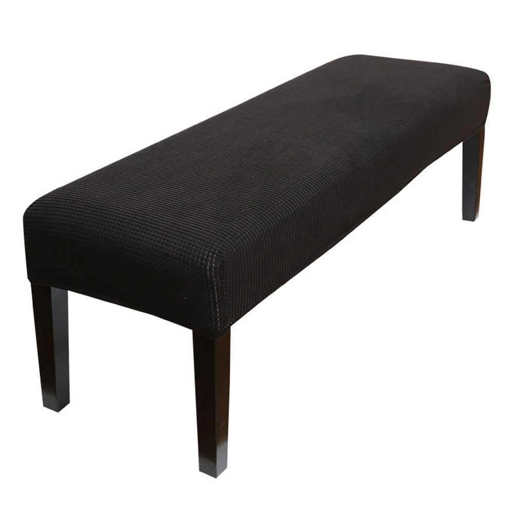 Stretch Bench Cover Bench Seat Protector Cover for Living Room Bedroom Black