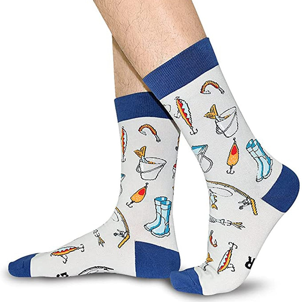 Pair of Unisex Funny Sport Socks I Would Rather Be Fishing