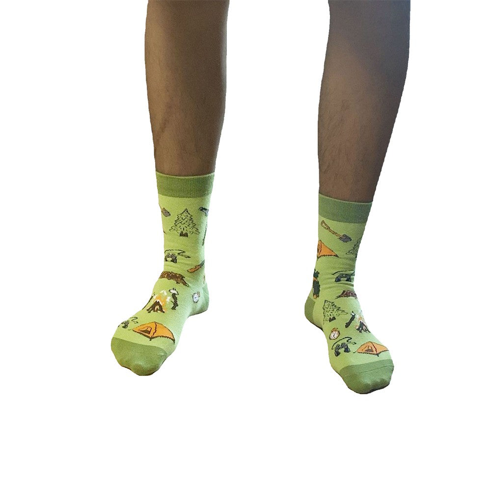 Pair of Unisex Funny Sport Socks I Would Rather Be Camping