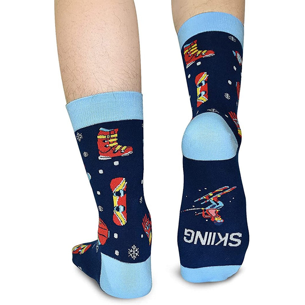 Pair of Unisex Funny Sport Socks I Would Rather Be Skiing