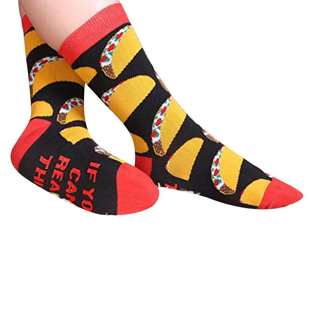 Pair of Unisex Funny Socks If You Can Read This Bring Me Some Tacos