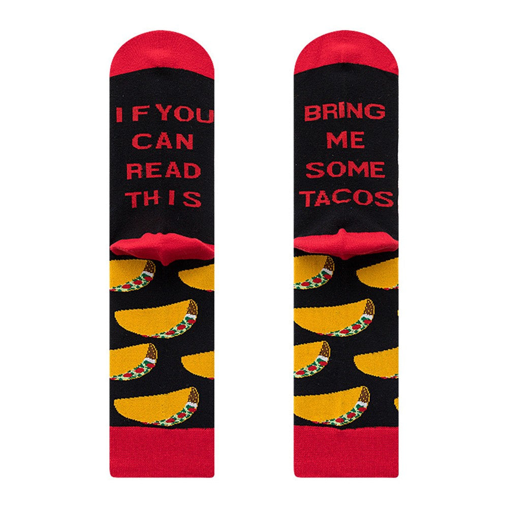 Pair of Unisex Funny Socks If You Can Read This Bring Me Some Tacos