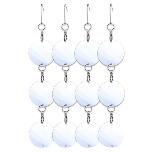 4 Sets of Double Sided Reflective Bird Repellent Discs Bird Scare for Farmland