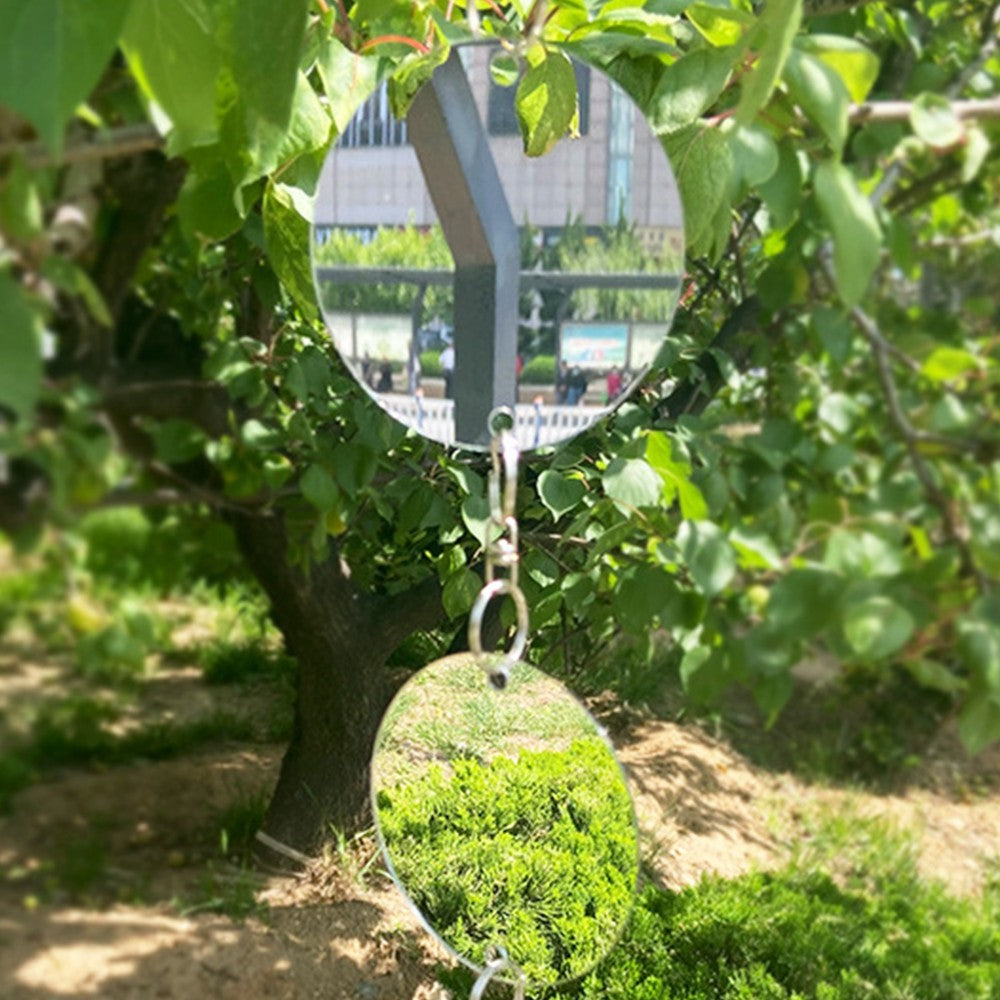 8 Sets of Double Sided Reflective Bird Repellent Discs Bird Scare for Farmland