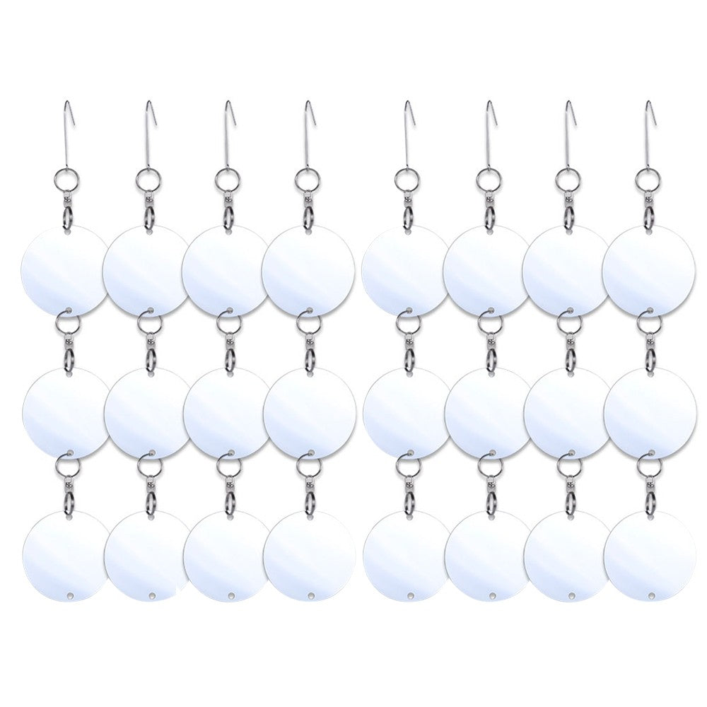 8 Sets of Double Sided Reflective Bird Repellent Discs Bird Scare for Farmland