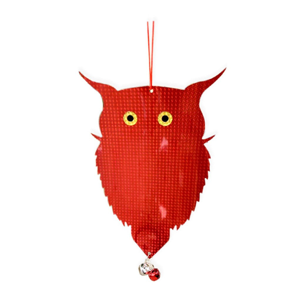 1 X Owl Shape Double Sided Reflective Bird Repellent Bird Scare Garden Accessory