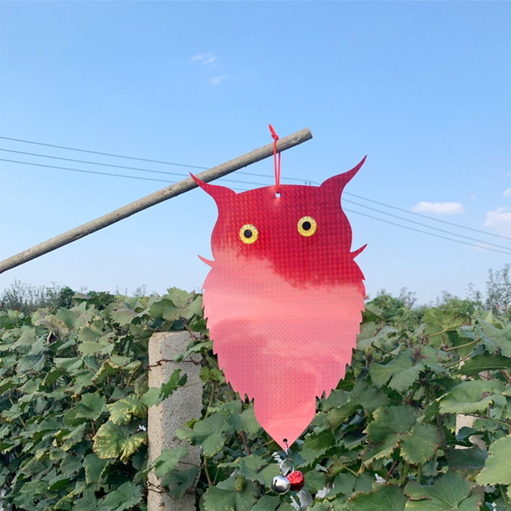 1 X Owl Shape Double Sided Reflective Bird Repellent Bird Scare Garden Accessory