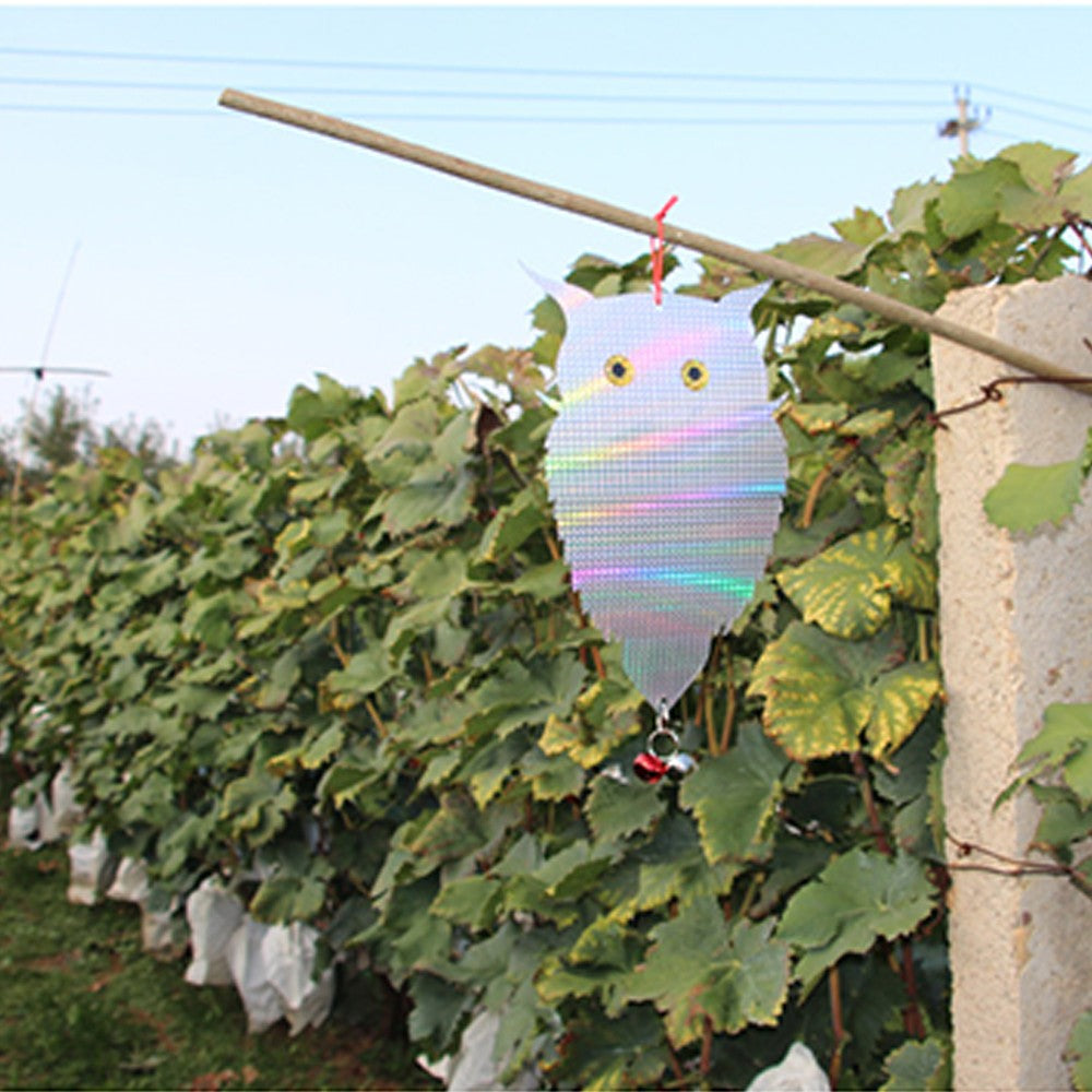 1 X Owl Shape Double Sided Reflective Bird Repellent Bird Scare Garden Accessory