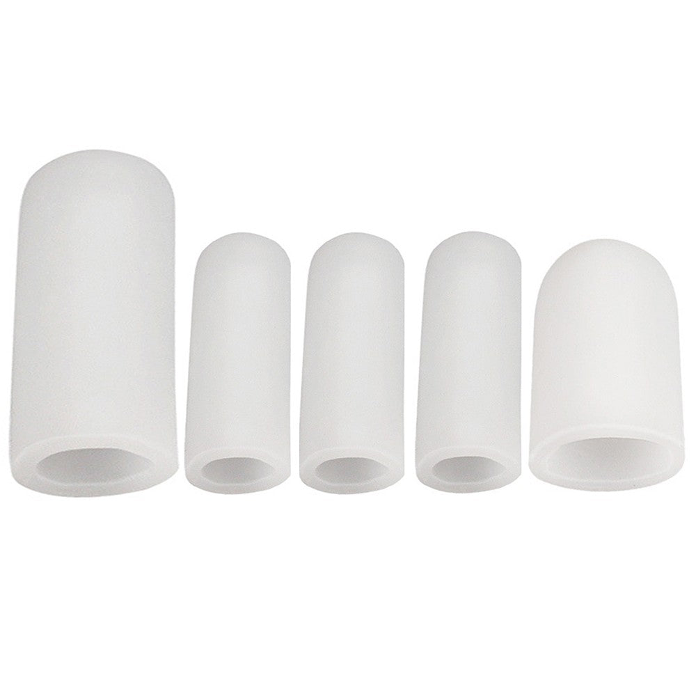 1 X Set of 10Pcs Toe Sleeve Toe Cap Cover Protector Toe Tube Corn Pain Relief