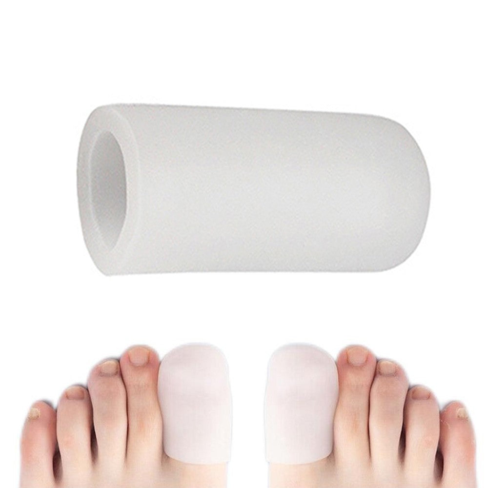 2 X Set of 10Pcs Toe Sleeve Toe Cap Cover Protector Toe Tube Corn Pain Relief