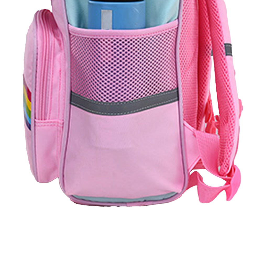 Kids Unicorn Backpack Double Shoulder Bag Travel School Bags Rucksack Pink L