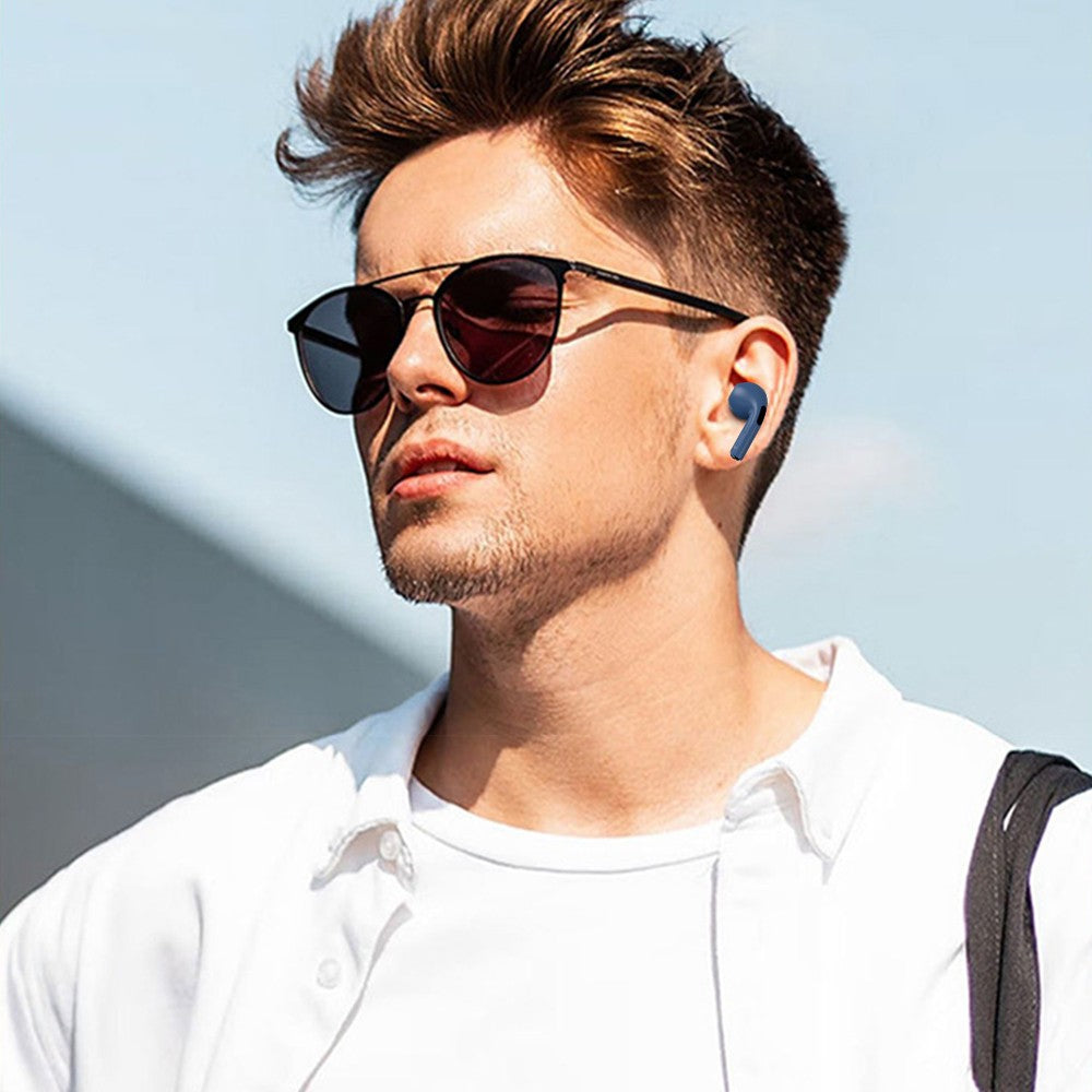 Wireless Bluetooth Headphones Sports Earbuds with Charging Case Navy Blue