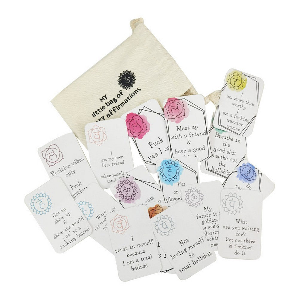 1 X Set of 16pcs Funny Positive Affirmation Cards Motivational Phrase Cards