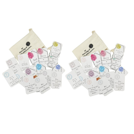 2 X Set of 16pcs Funny Positive Affirmation Cards Motivational Phrase Cards