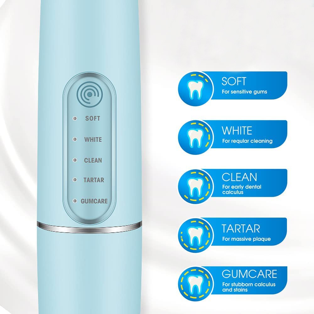 Electric Toothbrushes Oral Brush Head Tooth Stains Cleaner Calculus Remover Blue