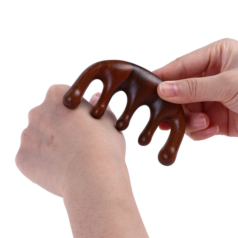 Natural Sandalwood Comb Wide Teeth Comb Hair Comb Scalp Meridians Massage Comb