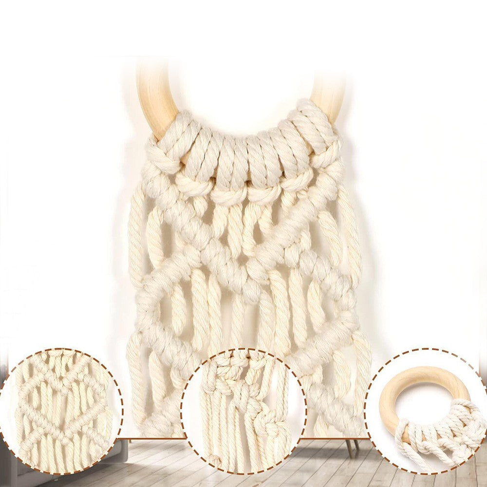 Three Loop Style Boho Hat Display Rack Caps Holder Hat Storage Hanging Rope