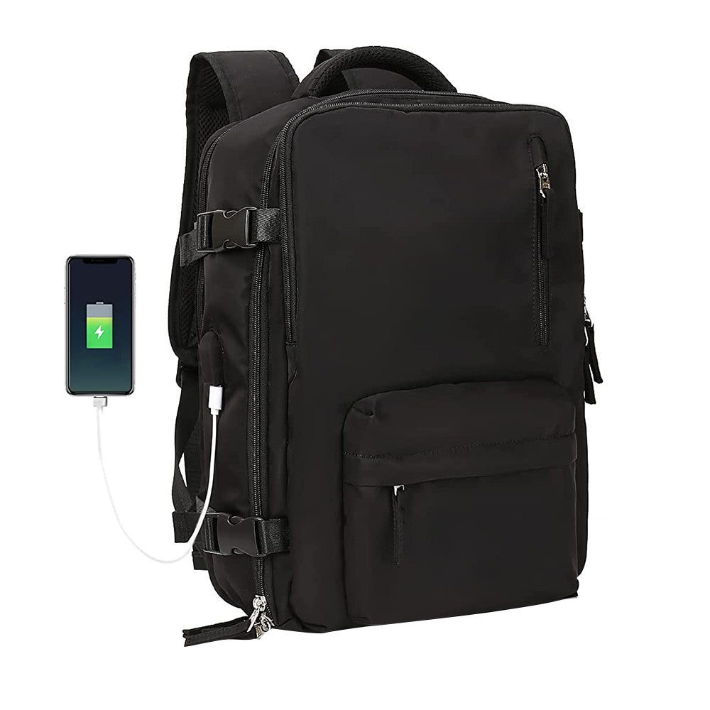Travel Duffel Bag Sport Backpack Rucksack Hiking Bag with Shoe Compartment Blue