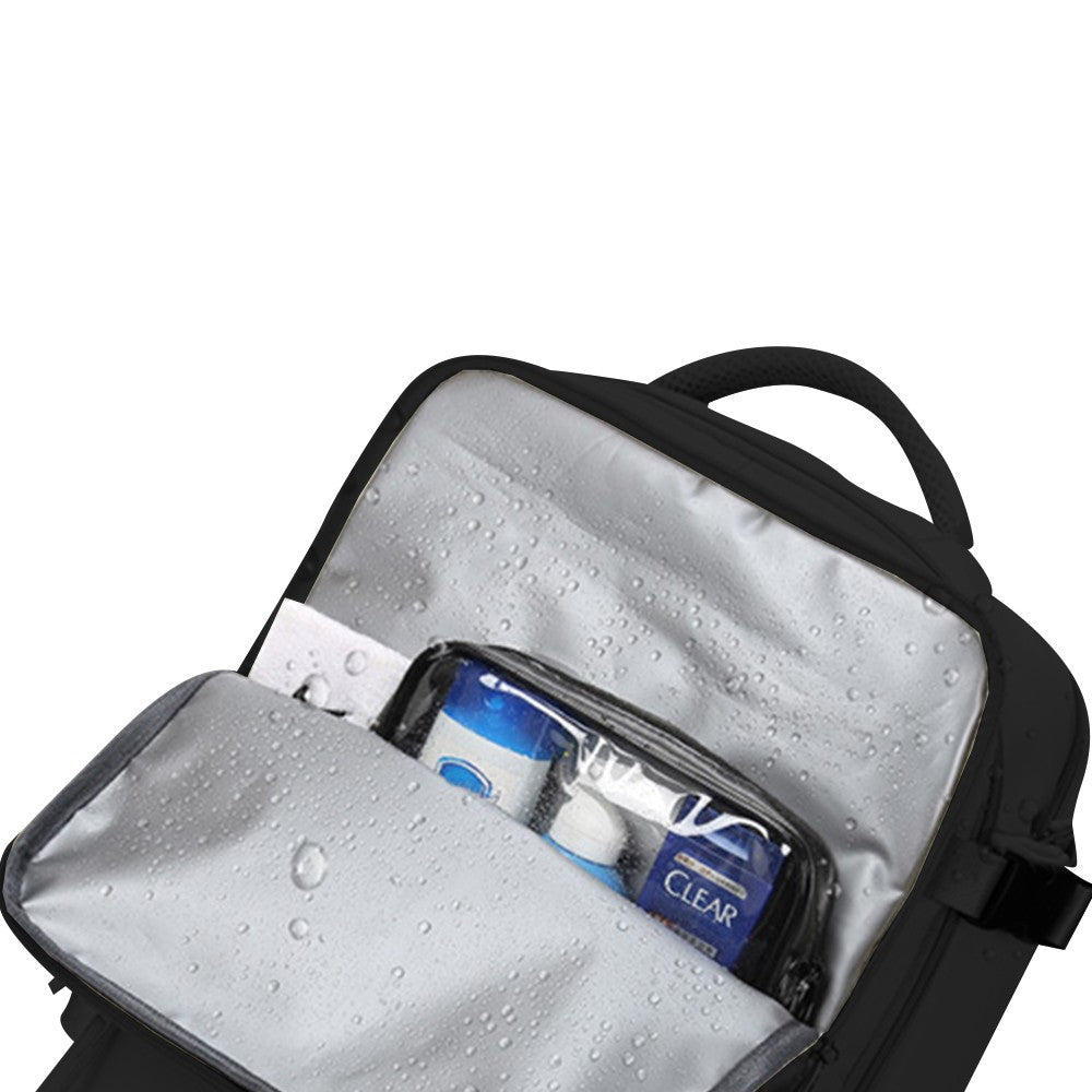 Travel Duffel Bag Sport Backpack Rucksack Hiking Bag with Shoe Compartment Blue