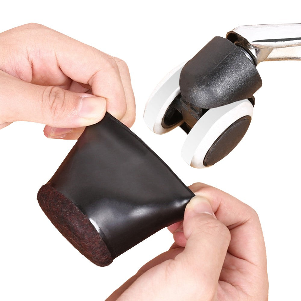 10Pcs Chair Caster Cover Floor Protectors Furniture Caster Cups with Felt Pad