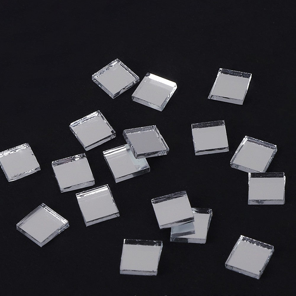 1M Self Adhesive Mosaic Wall Sticker DIY Tiles Mirror Home Decor Silver