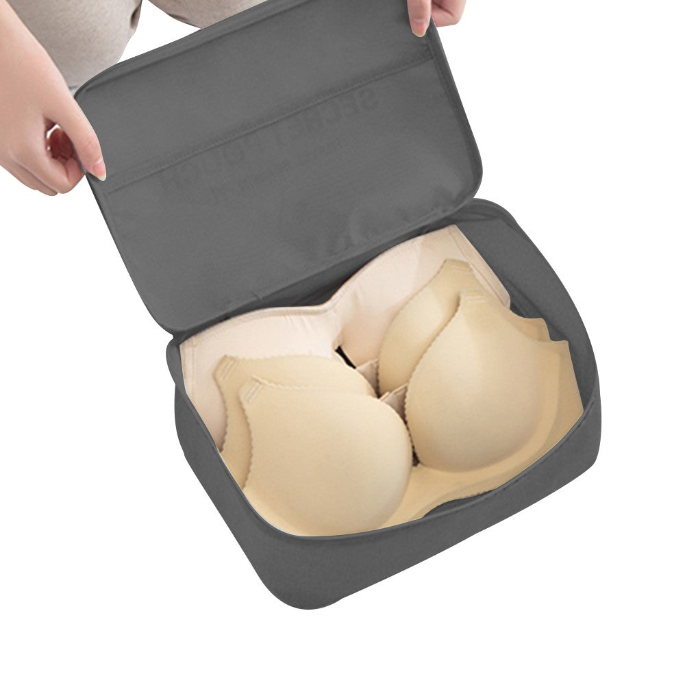 9Pcs Travel Packing Cubes Toiletry Bag Cosmetic Organizers Shoes Bag Black
