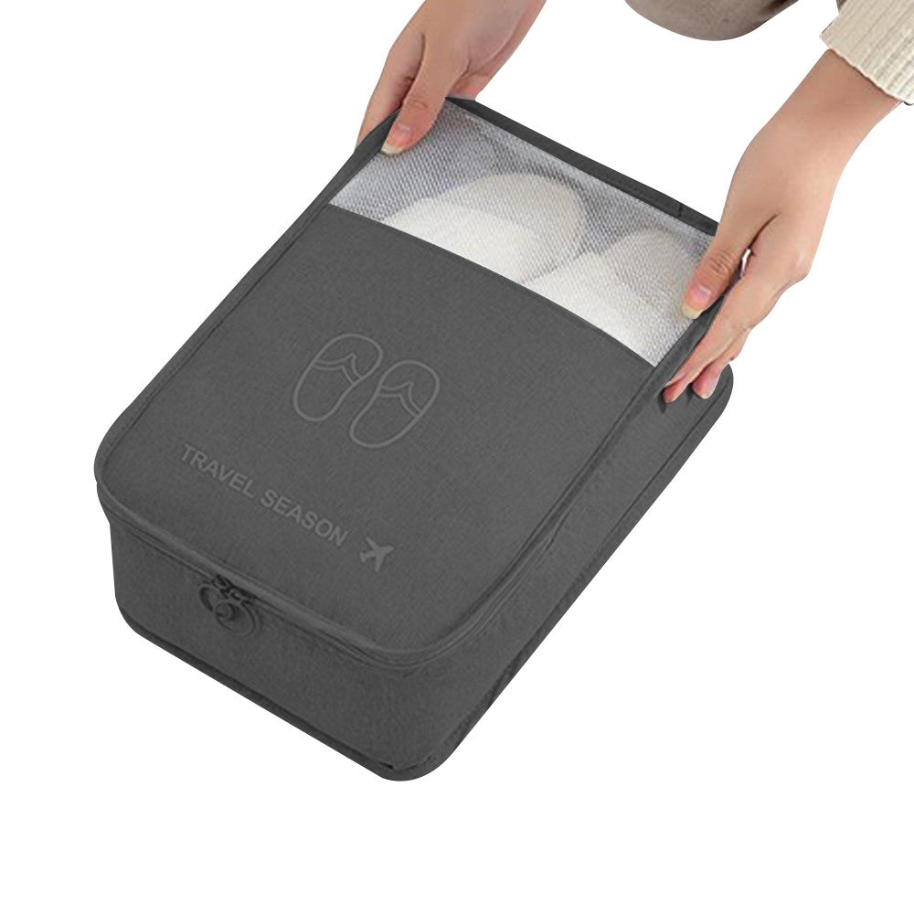 9Pcs Travel Packing Cubes Toiletry Bag Cosmetic Organizers Shoes Bag Black