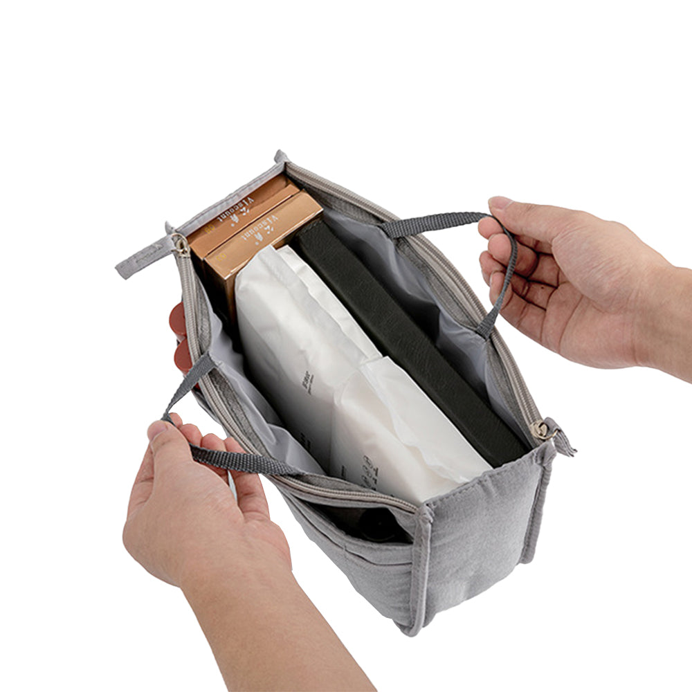 Set of 9Pcs Cubes Travel Storage Bags Packing Organizers with Shoes Bag Grey