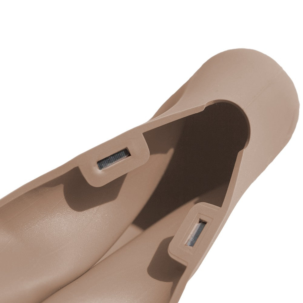 1 X Travel Makeup Brush Holder Silicone Makeup Brush Organizer Bag Light Brown